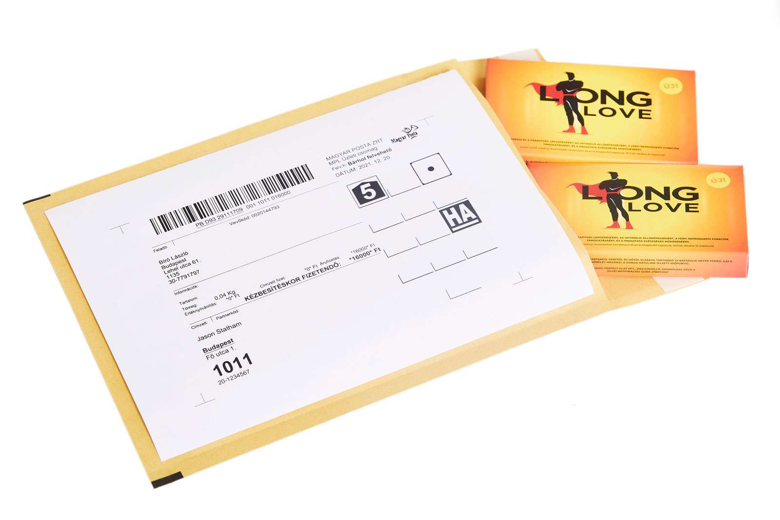 2 doboz Long Love rendelés esetén ingyen szállítjuk ki a csomagodat