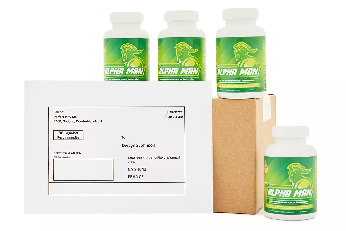 Alpha Man külföldi ingyen szállítással is! 4 doboz rendelése esetén a szállítás ingyenes külfölfön bárhová