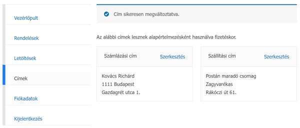 Címek beállítása 3